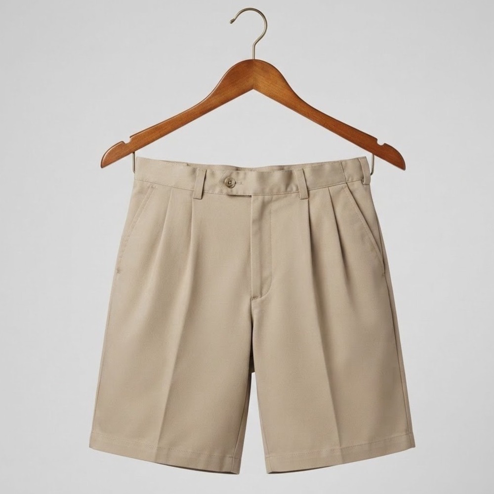 IZOD XFG Mens Khaki Tan Double Pleated Performance Golf Shorts Size 33 PC-757